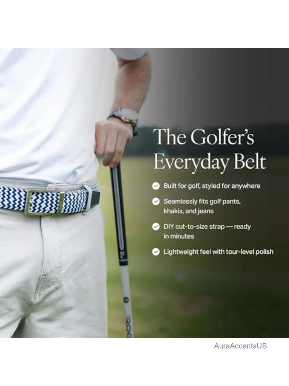 Braided Ratchet Golf Belt Stretch Fit Adjustable up to 50